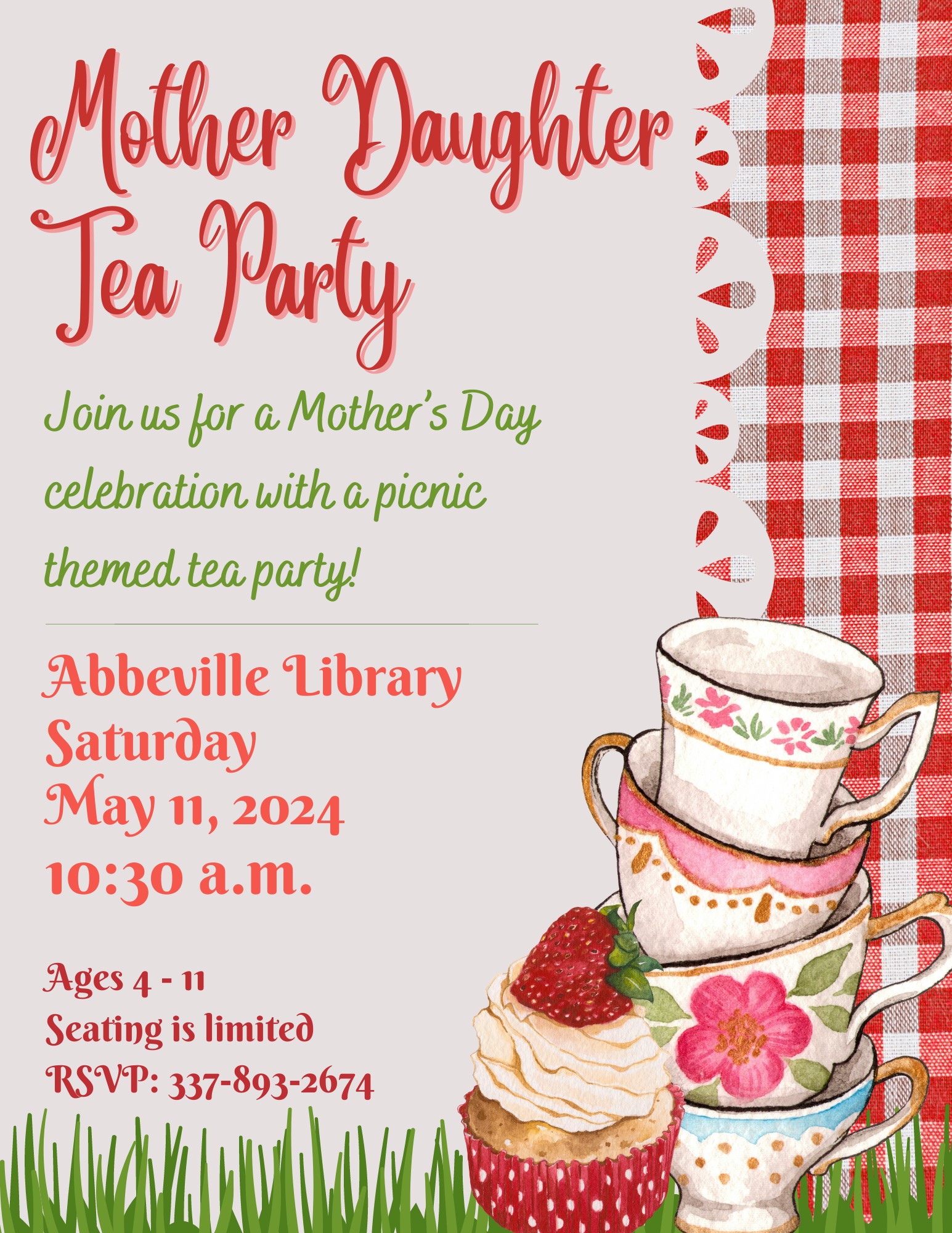 Mother Daughter Tea Party–Abbeville