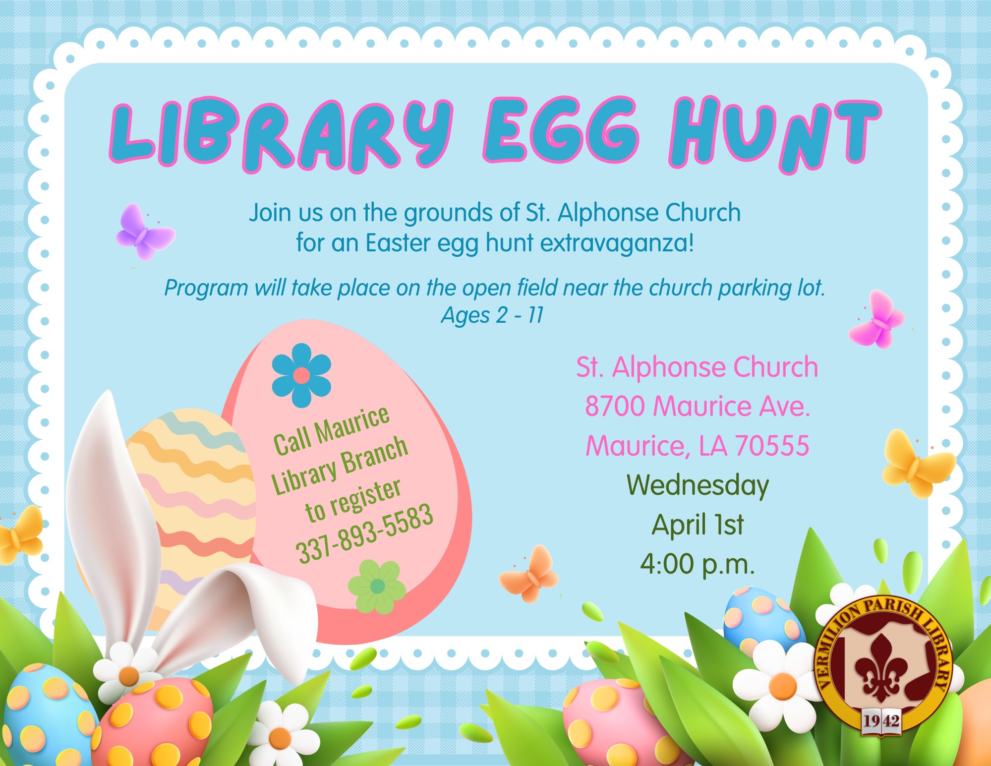 Library Egg Hunt–Maurice