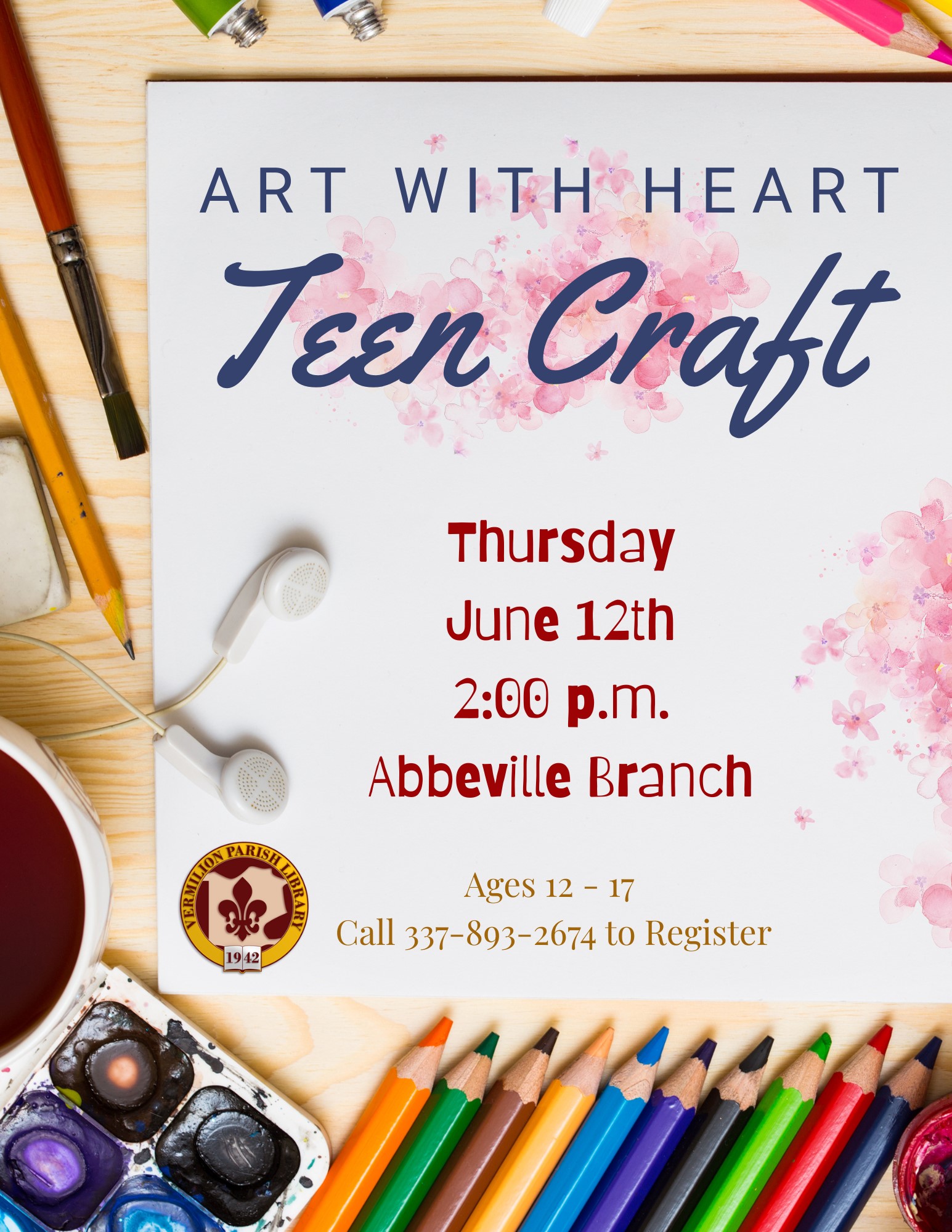 Art with Heart Teen Craft–Abbeville