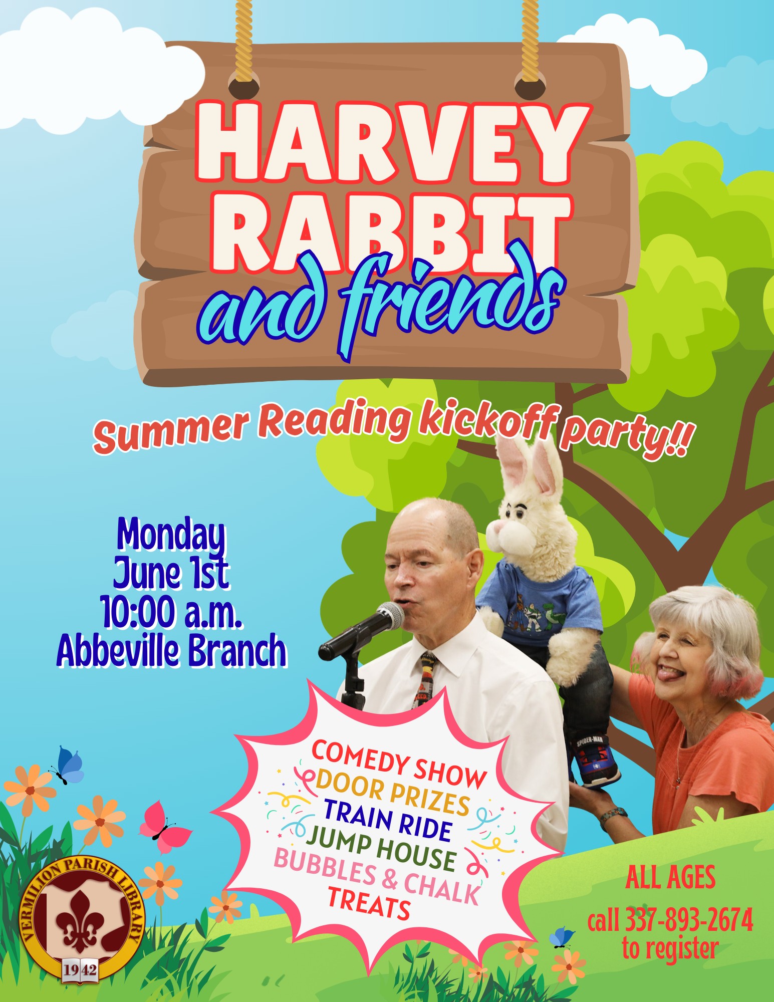Harvey Rabbit & Friends Summer Reading Kick-Off Party–Abbeville