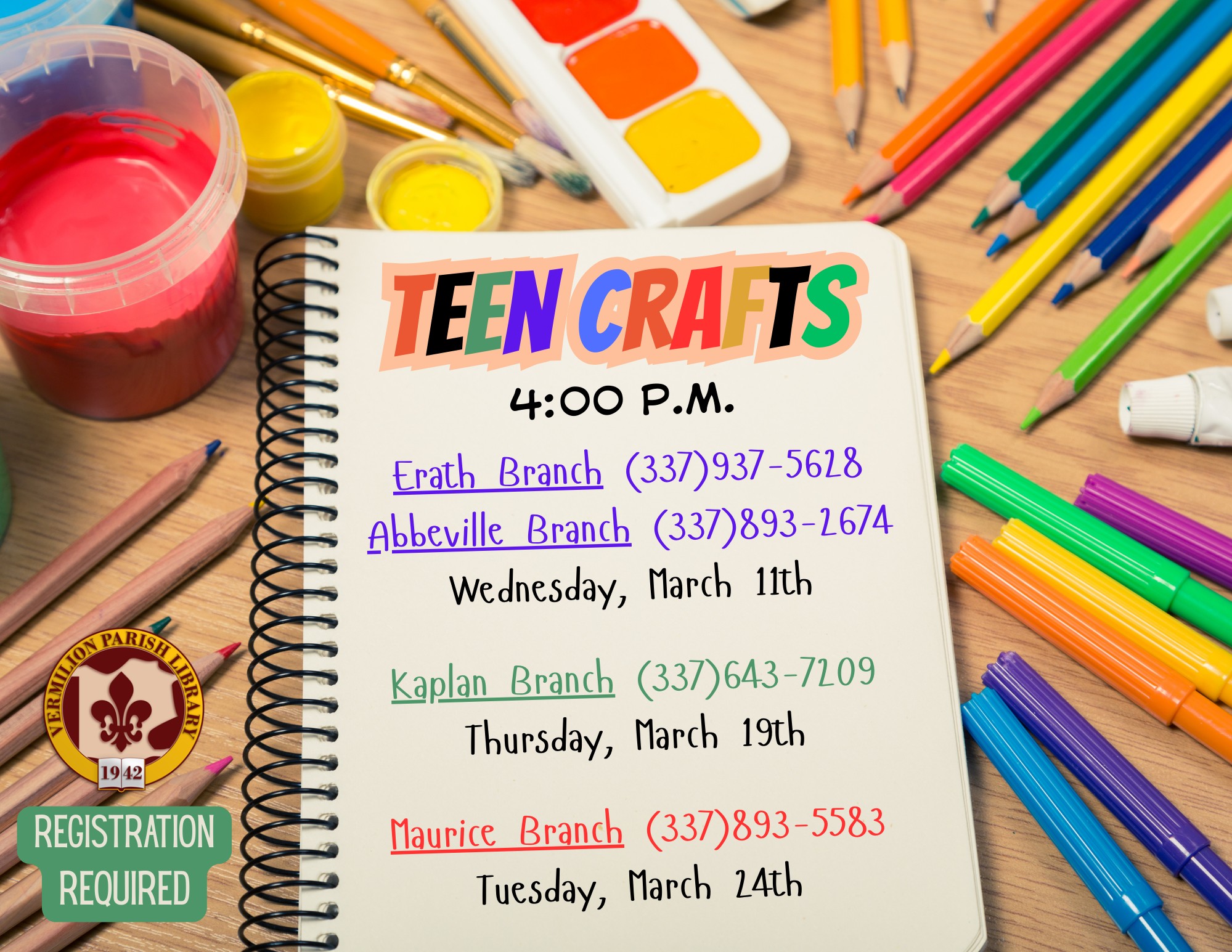 Art with Heart Teen Craft–Abbeville