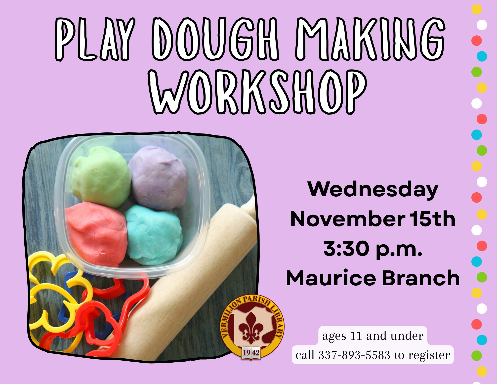 Play Dough Making Workshop–Maurice