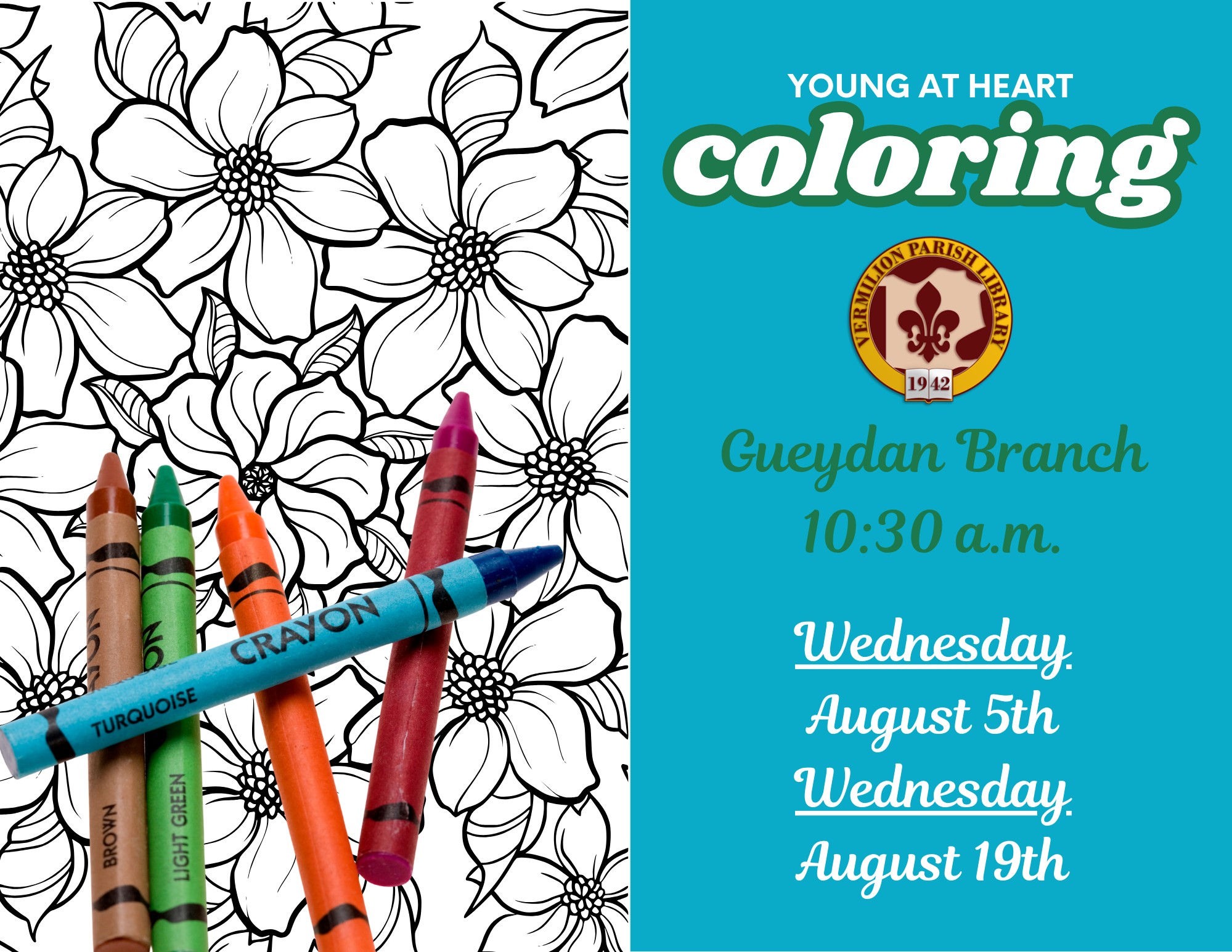 Young at Heart Adult Coloring Hour–Gueydan