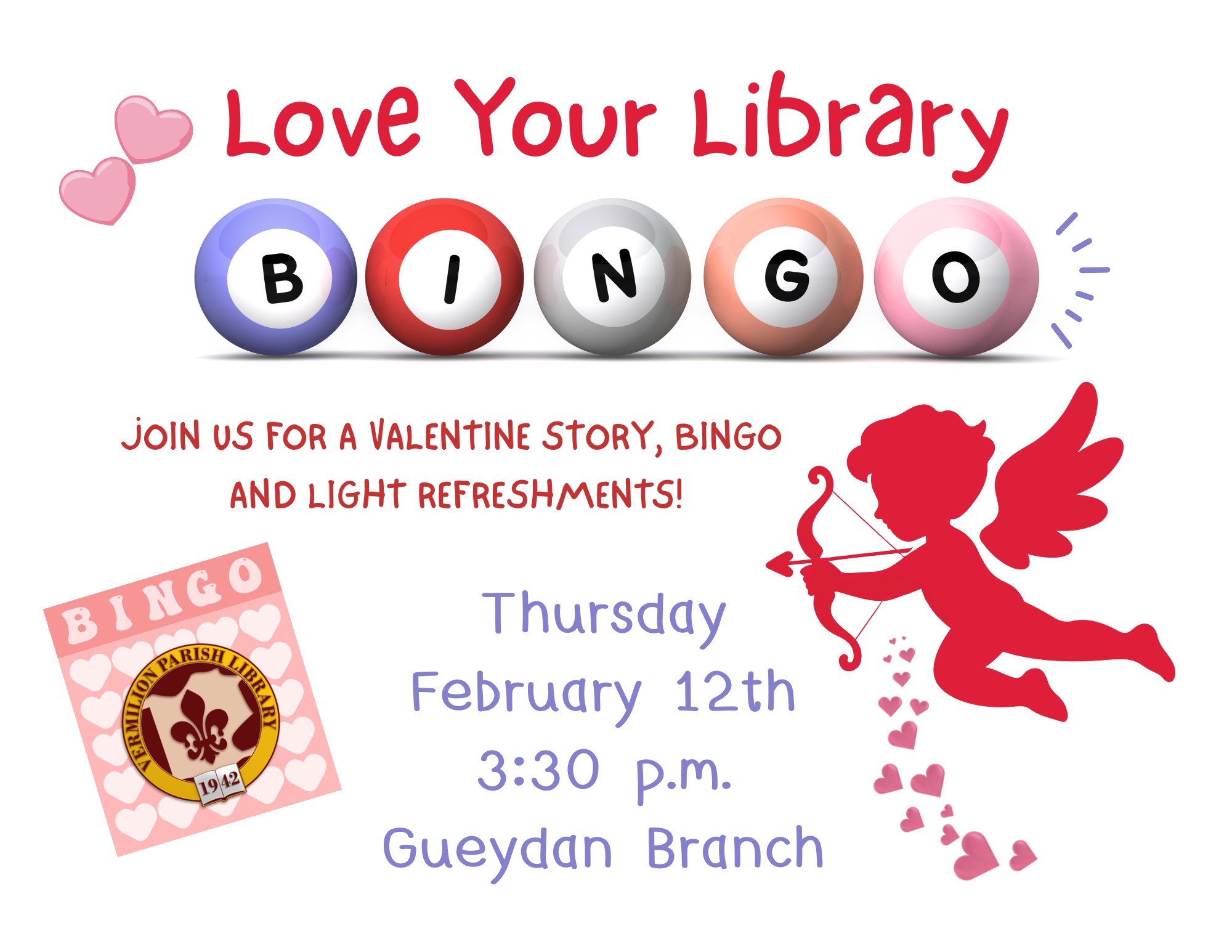 Love Your Library Bingo–Gueydan