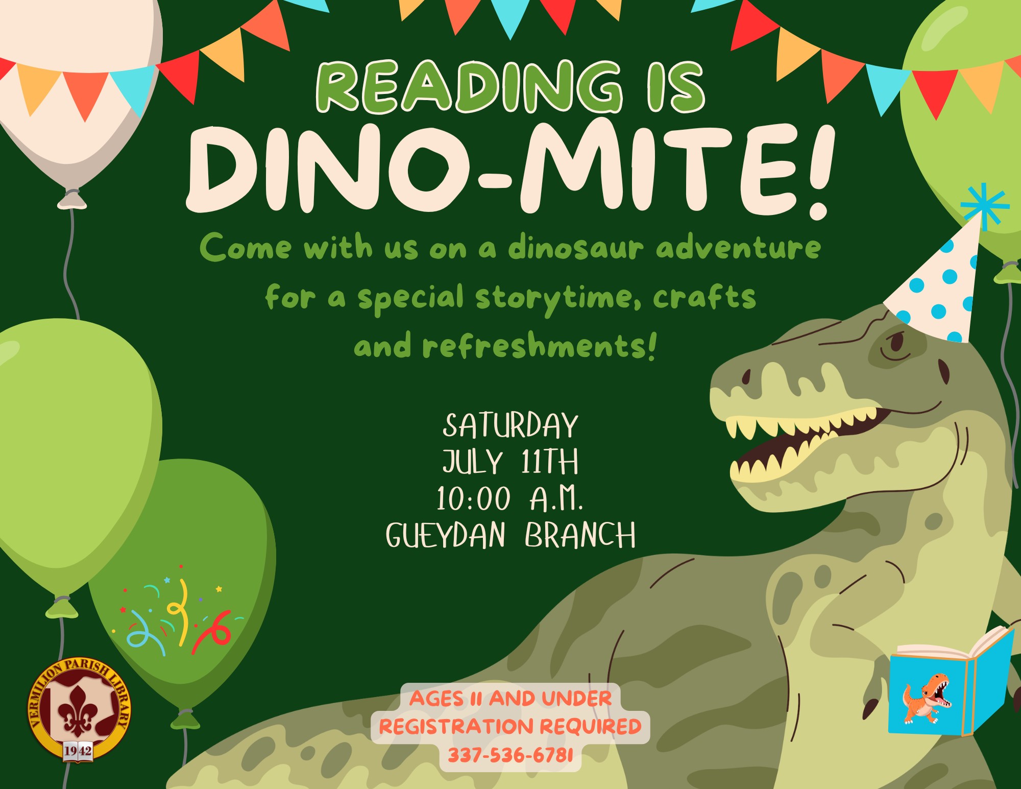 Reading is Dino-Mite Dinosaur Adventure-Gueydan