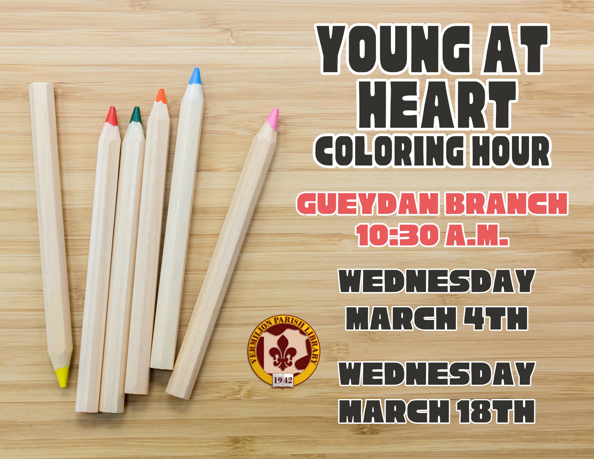 Young at Heart Adult Coloring Hour–Gueydan