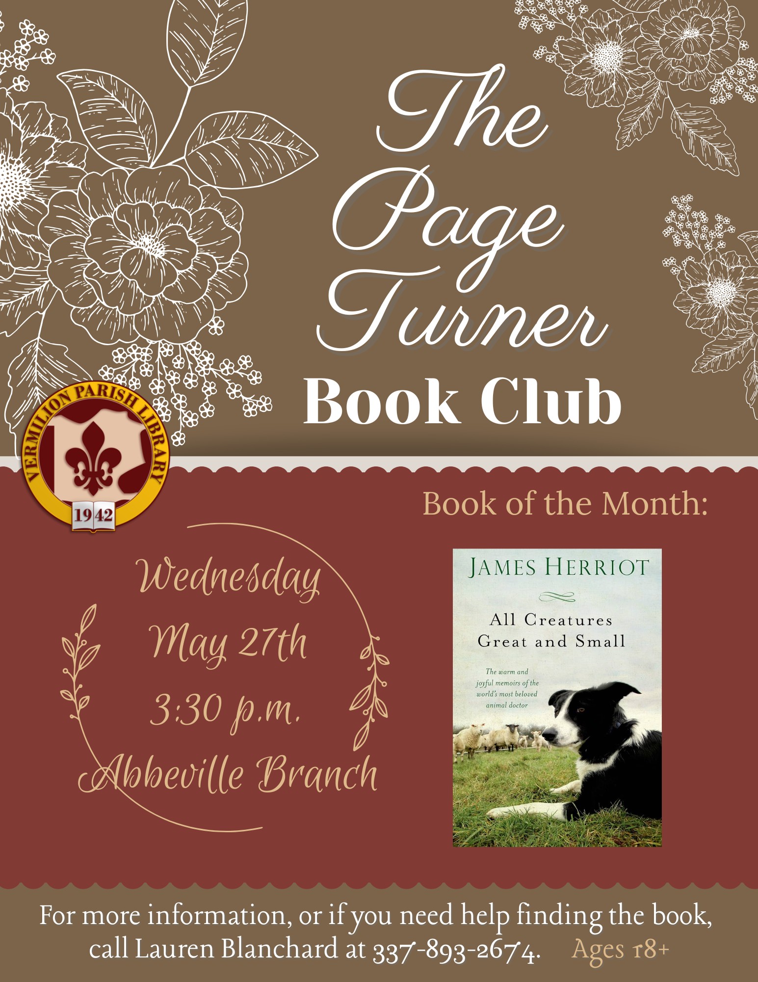 The Page Turner Book Club for Ages 18+–Abbeville