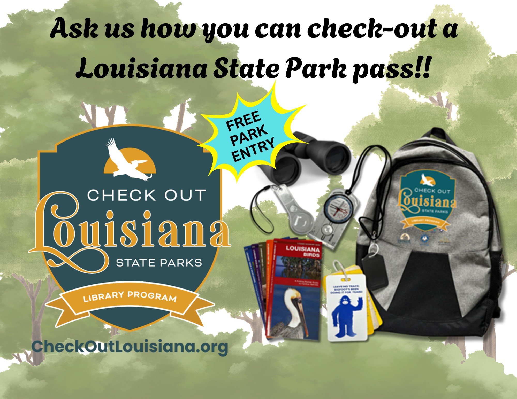 Louisiana State Park Pass!!-Abbeville