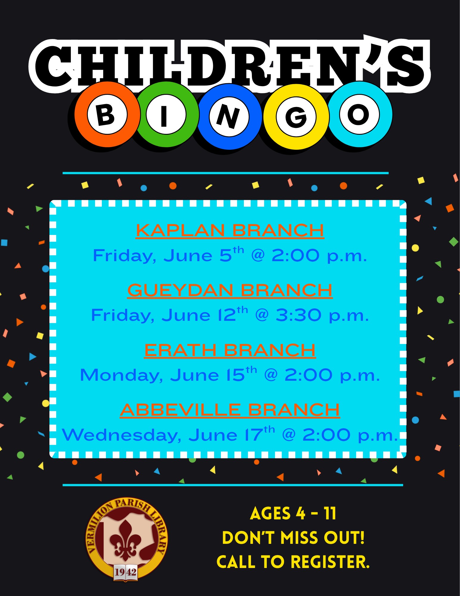 Children’s Bingo
