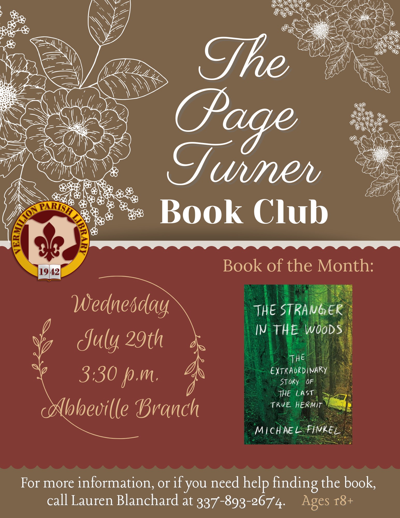 The Page Turner Book Club for Ages 18+–Abbeville