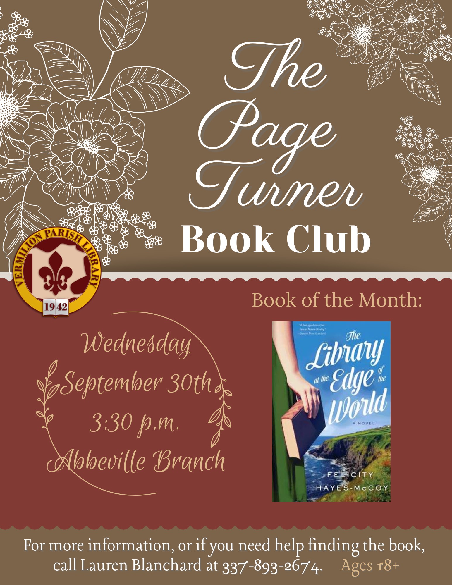 The Page Turner Book Club for Ages 18+–Abbeville