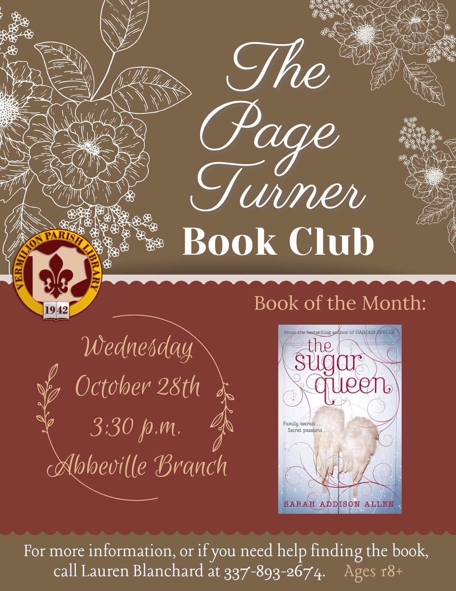 The Page Turner Book Club for Ages 18+–Abbeville